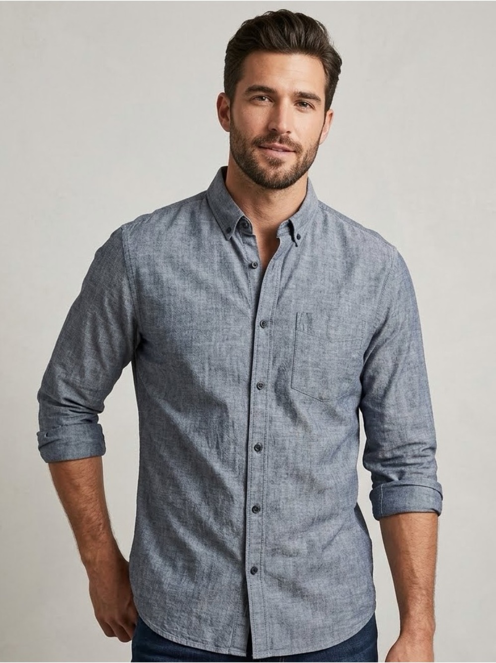 Pull & Bear black label collection button down- large